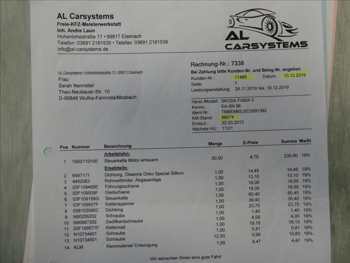 Škoda Fabia Hatchback 1,2 l 63 kw