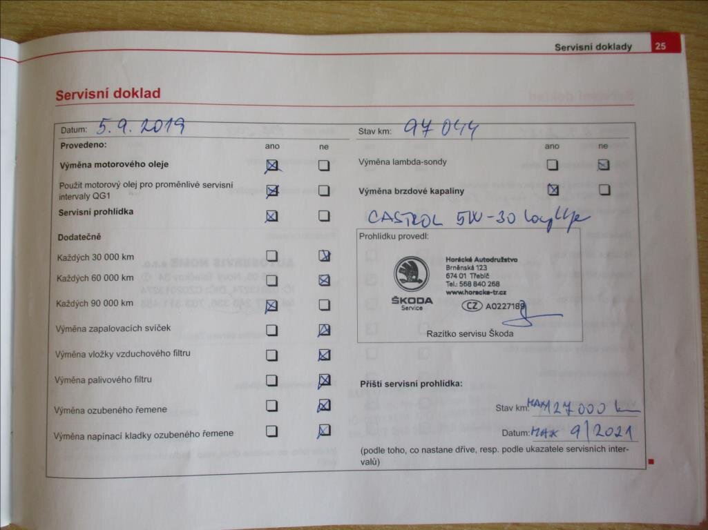 Škoda Octavia Sedan / Limuzína 1,6 l 75 kw