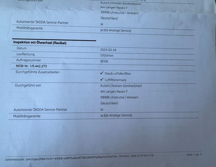 Škoda Superb Kombi 1,4 l 110 kw