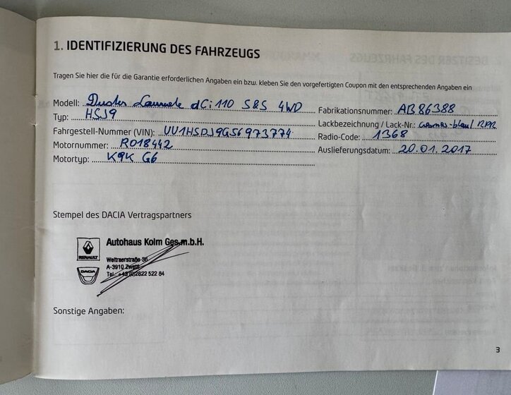 Dacia Duster SUV 1,5 l 80 kw