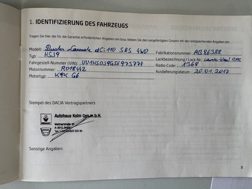 Dacia Duster SUV 1,5 l 80 kw