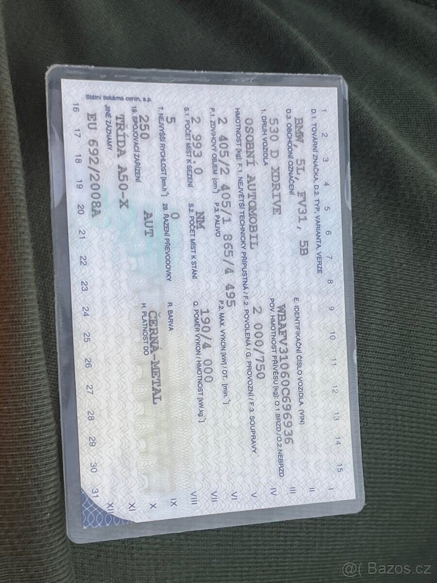 BMW Řada 5 Sedan / Limuzína 0,0 190 kw