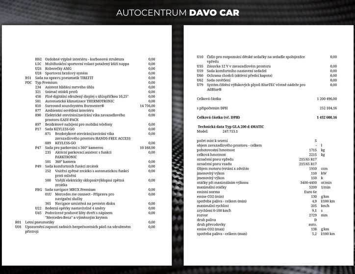 Mercedes-Benz GLA SUV 2,0 l 110 kw