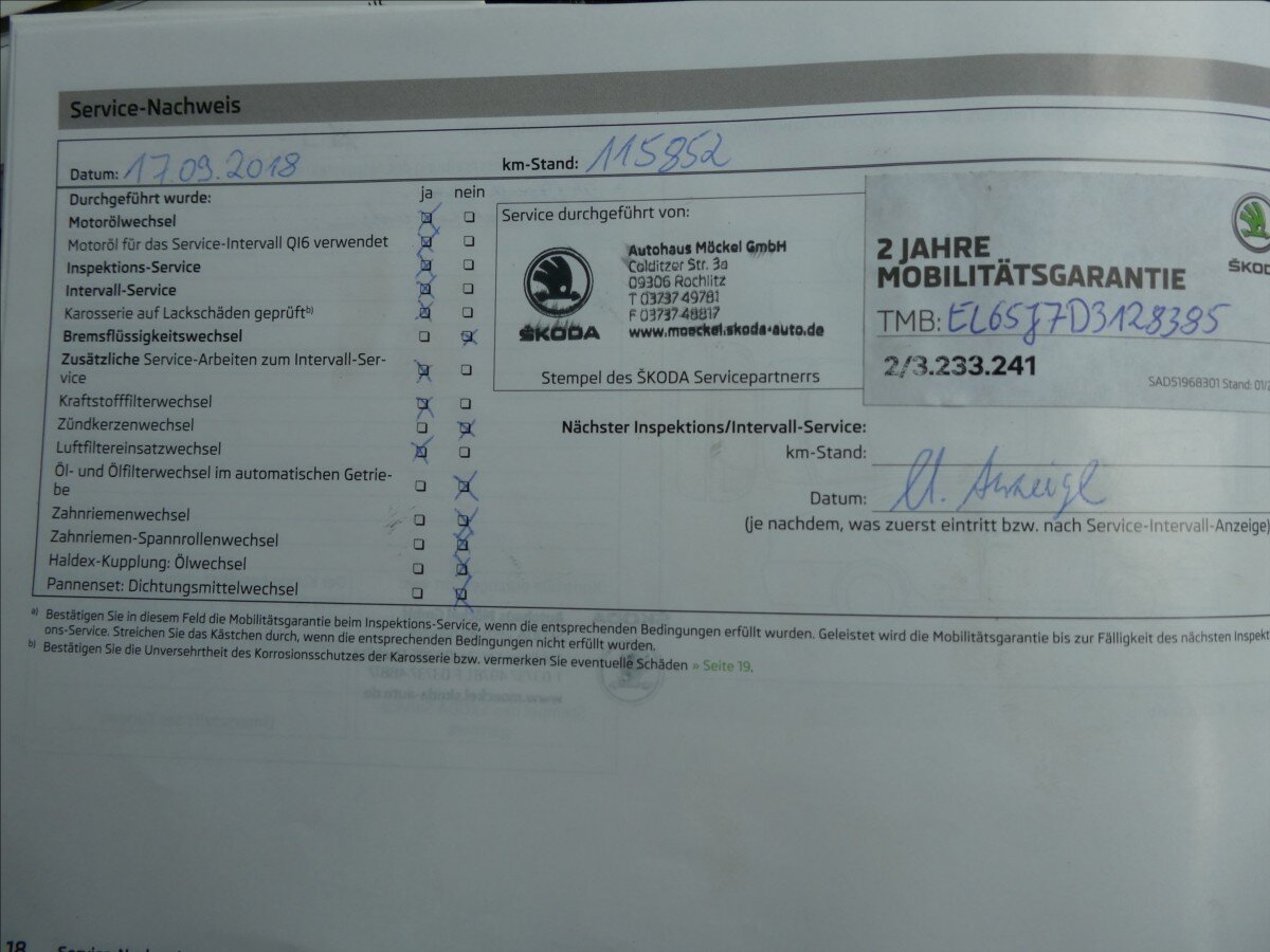 Škoda Fabia Hatchback 1,6 l 77 kw