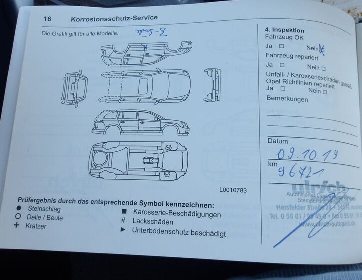 Opel Zafira Kombi 2,0 l 125 kw