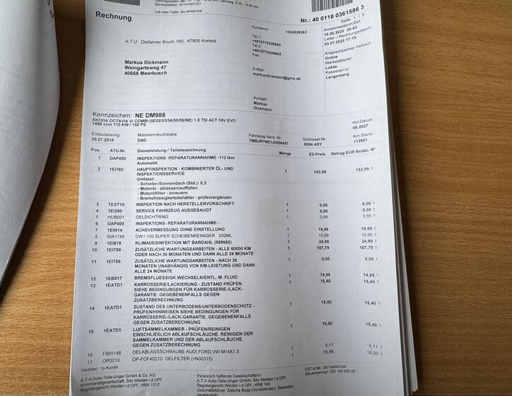 Škoda Octavia Kombi 1,5 l 110 kw