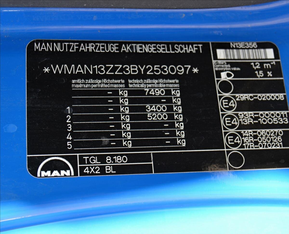 MAN Ostatní Valník 4,6 l 132 kw