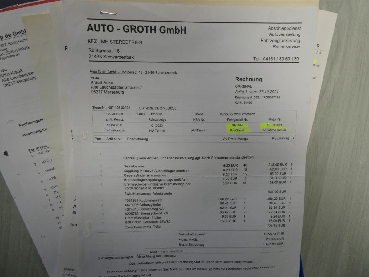 Ford Focus Kombi 1,6 l 92 kw