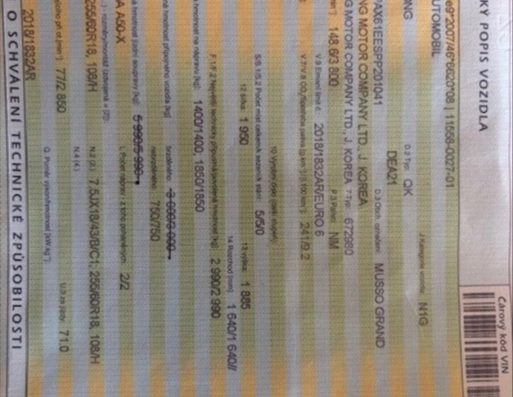 SsangYong Musso Kombi 0,0 0