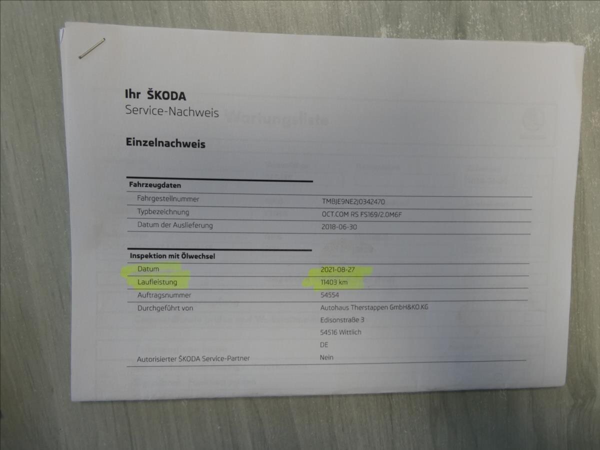 Škoda Octavia Kombi 2,0 l 169 kw