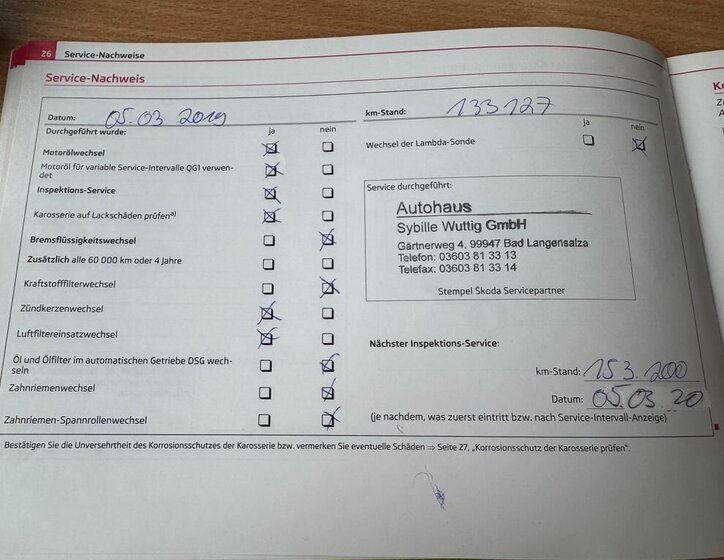 Škoda Superb Kombi 3,6 l 191 kw