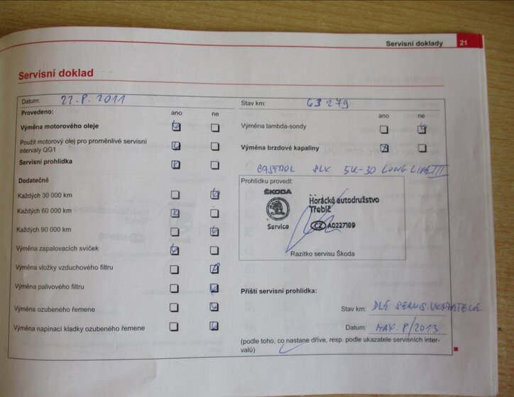 Škoda Octavia Sedan / Limuzína 1,6 l 75 kw