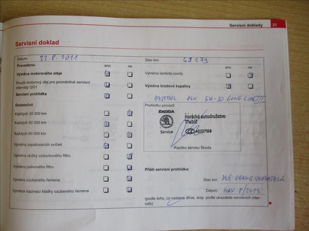 Škoda Octavia Sedan / Limuzína 1,6 l 75 kw