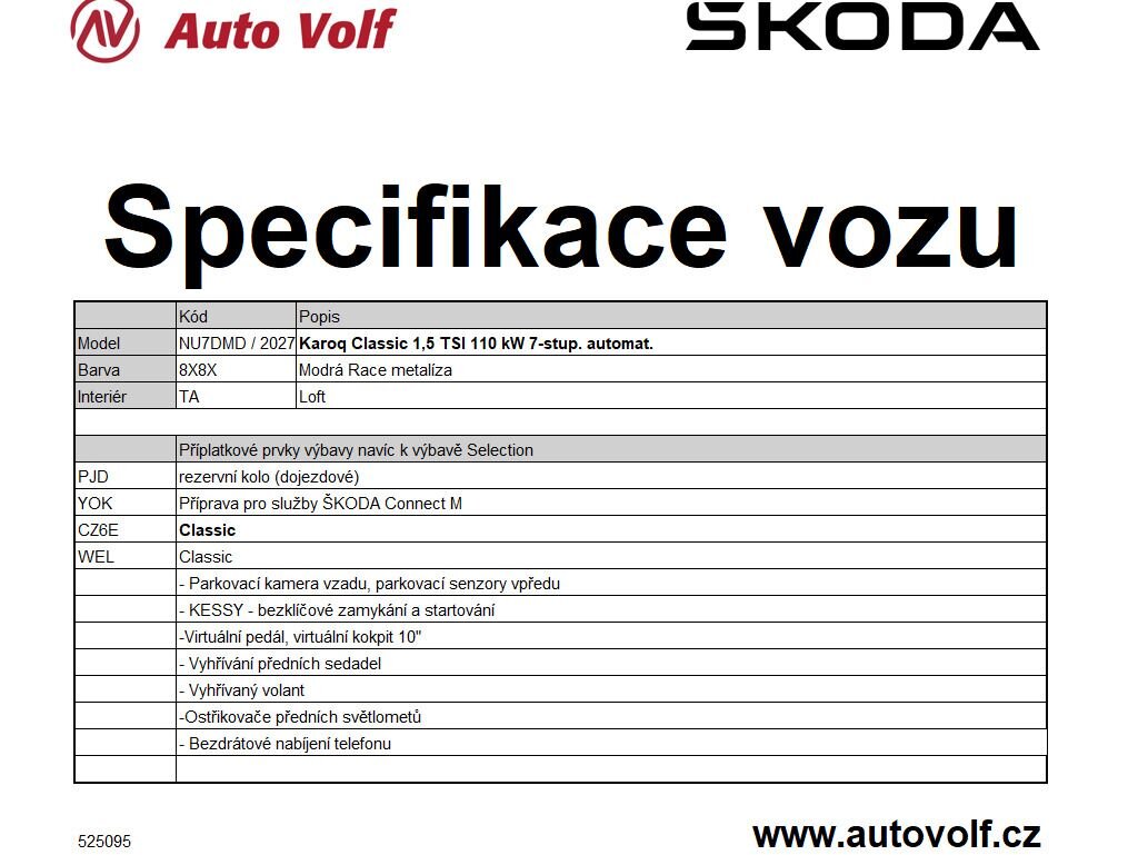 Škoda Karoq SUV / Terénní 1,5 l 110 kw