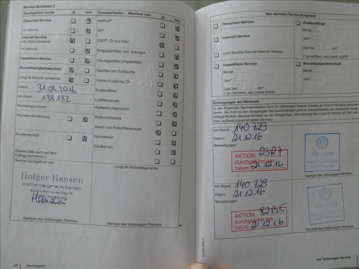 Volkswagen Touran MPV 2,0 l 103 kw