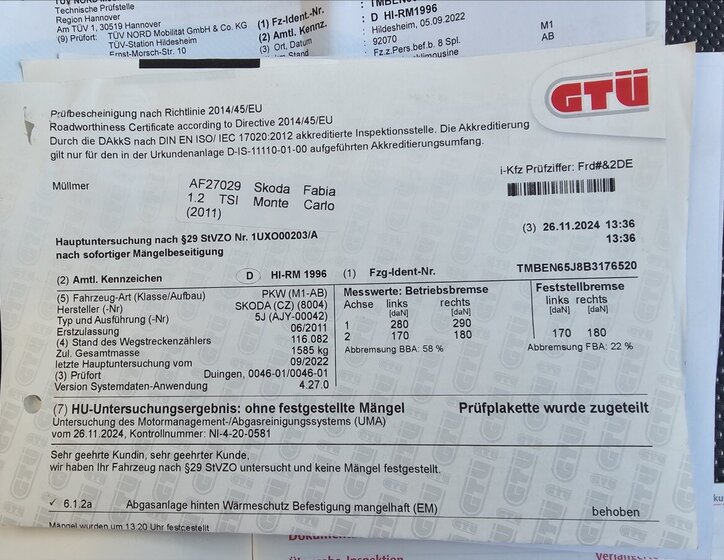 Škoda Fabia Hatchback 1,2 l 77 kw