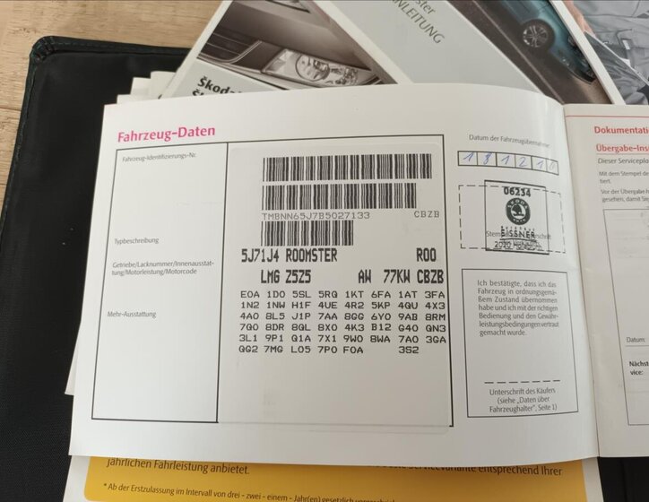 Škoda Roomster Kombi 1,2 l 77 kw