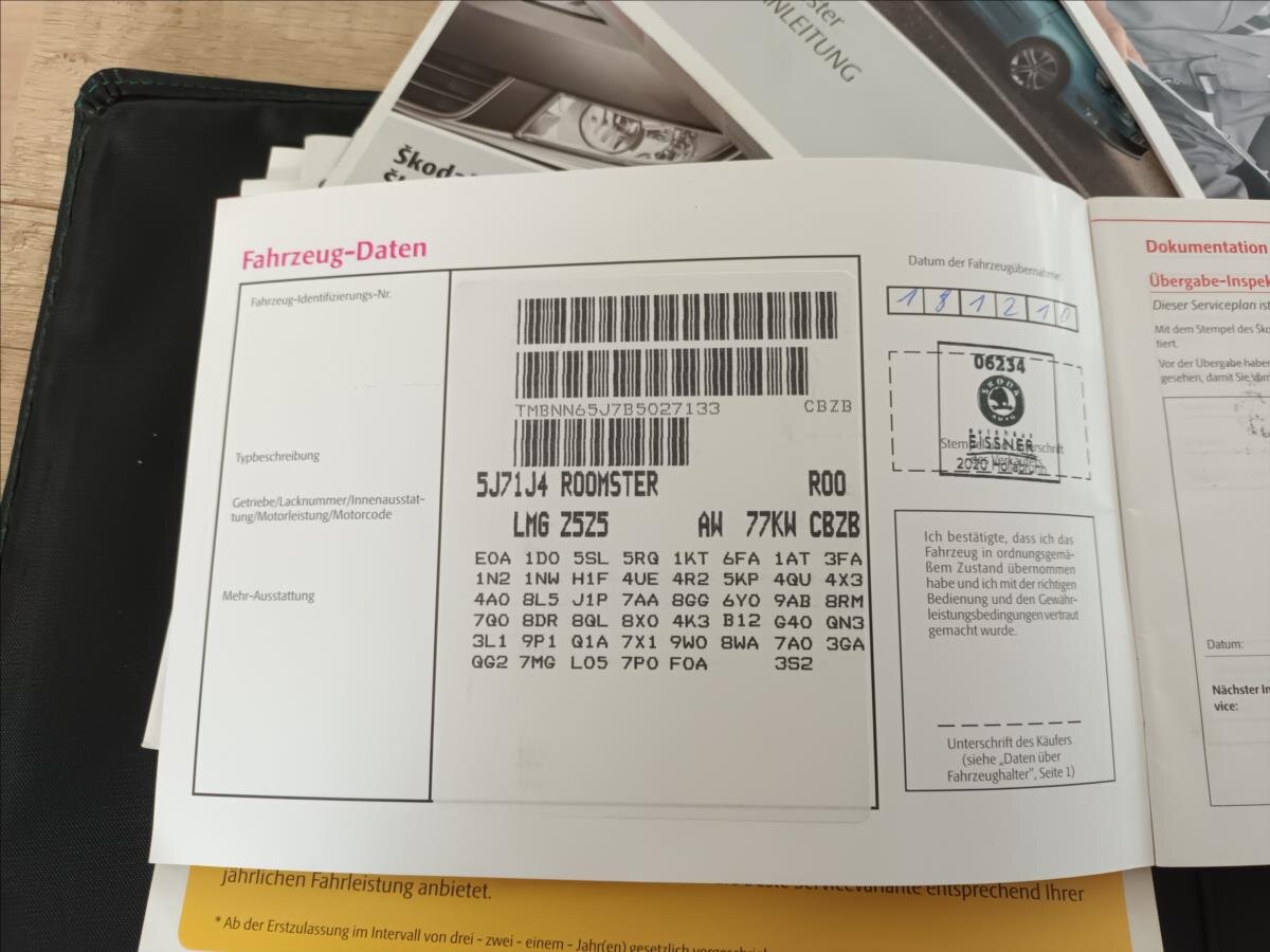 Škoda Roomster Kombi 1,2 l 77 kw