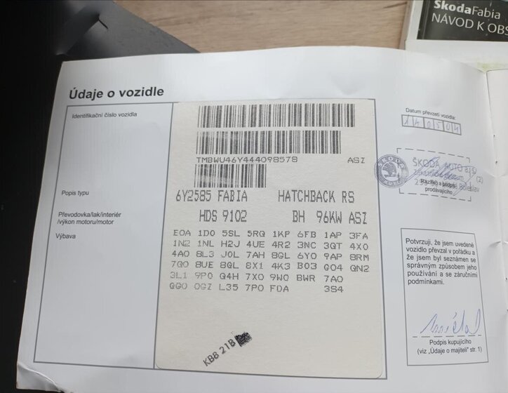 Škoda Fabia Hatchback 1,9 l 96 kw