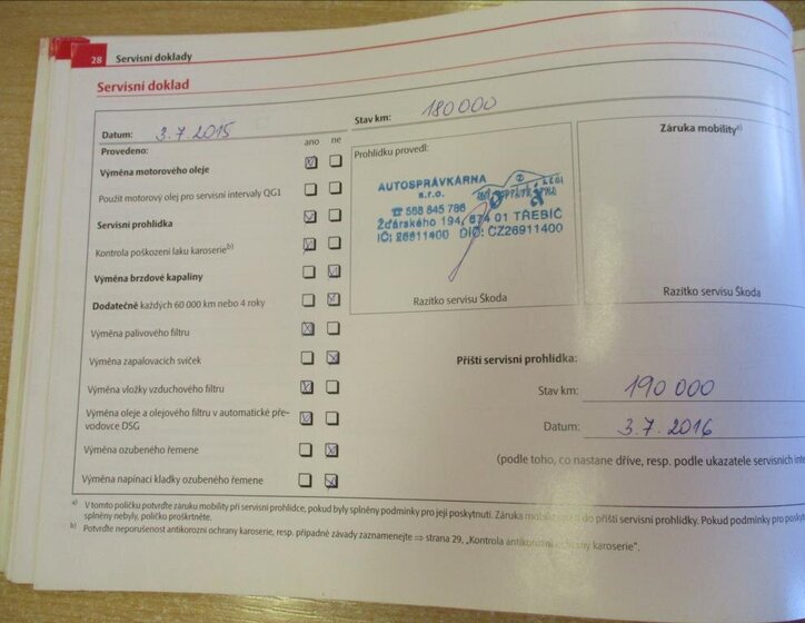 Škoda Octavia Sedan / Limuzína 2,0 l 103 kw