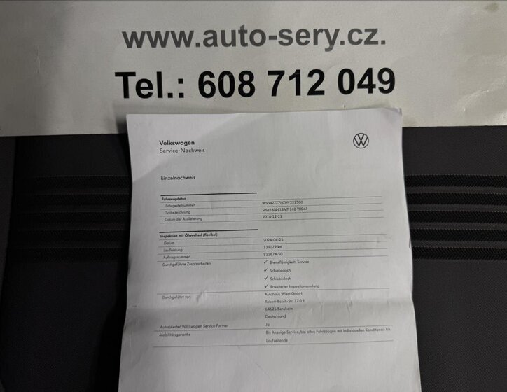 Volkswagen Sharan MPV 2,0 l 162 kw