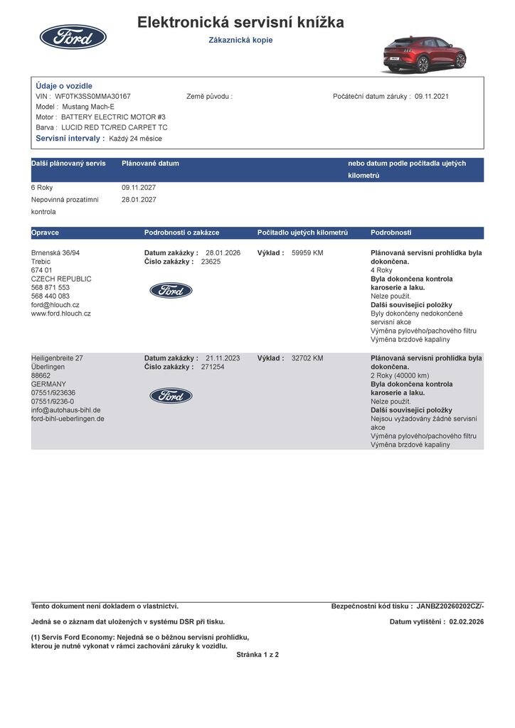 Ford Mustang Mach-E SUV / Terénní 0,0 198 kw