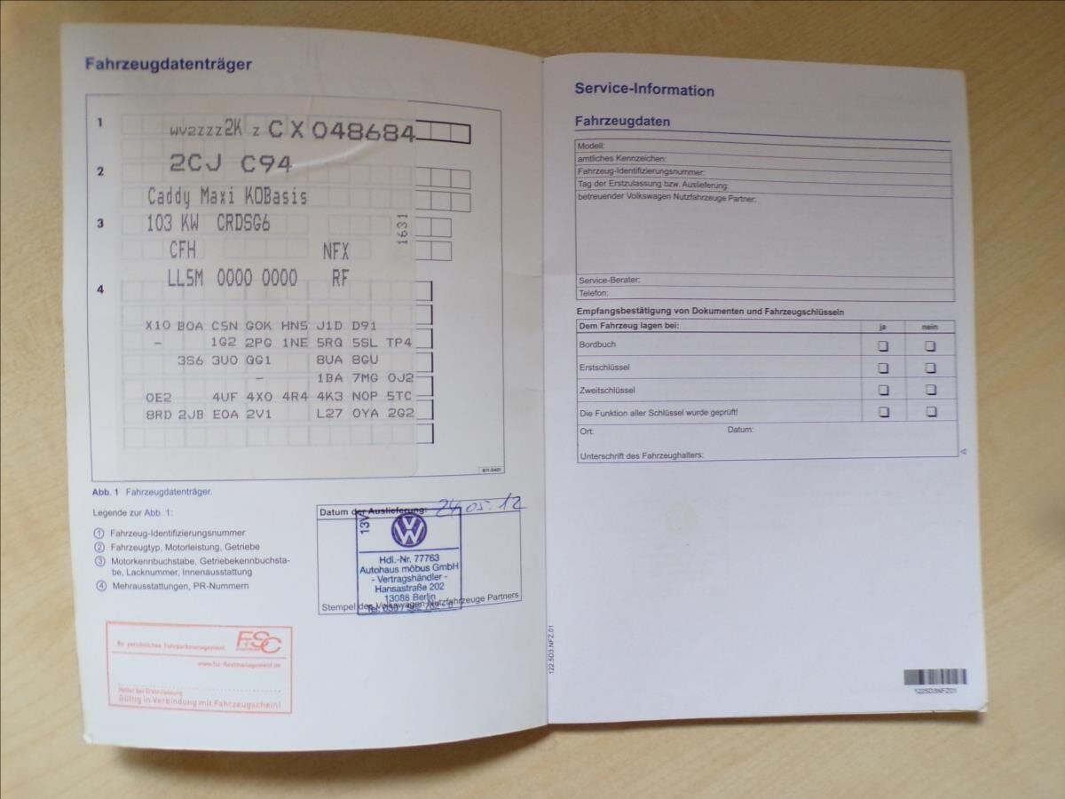 Volkswagen Caddy Kombi 2,0 l 103 kw