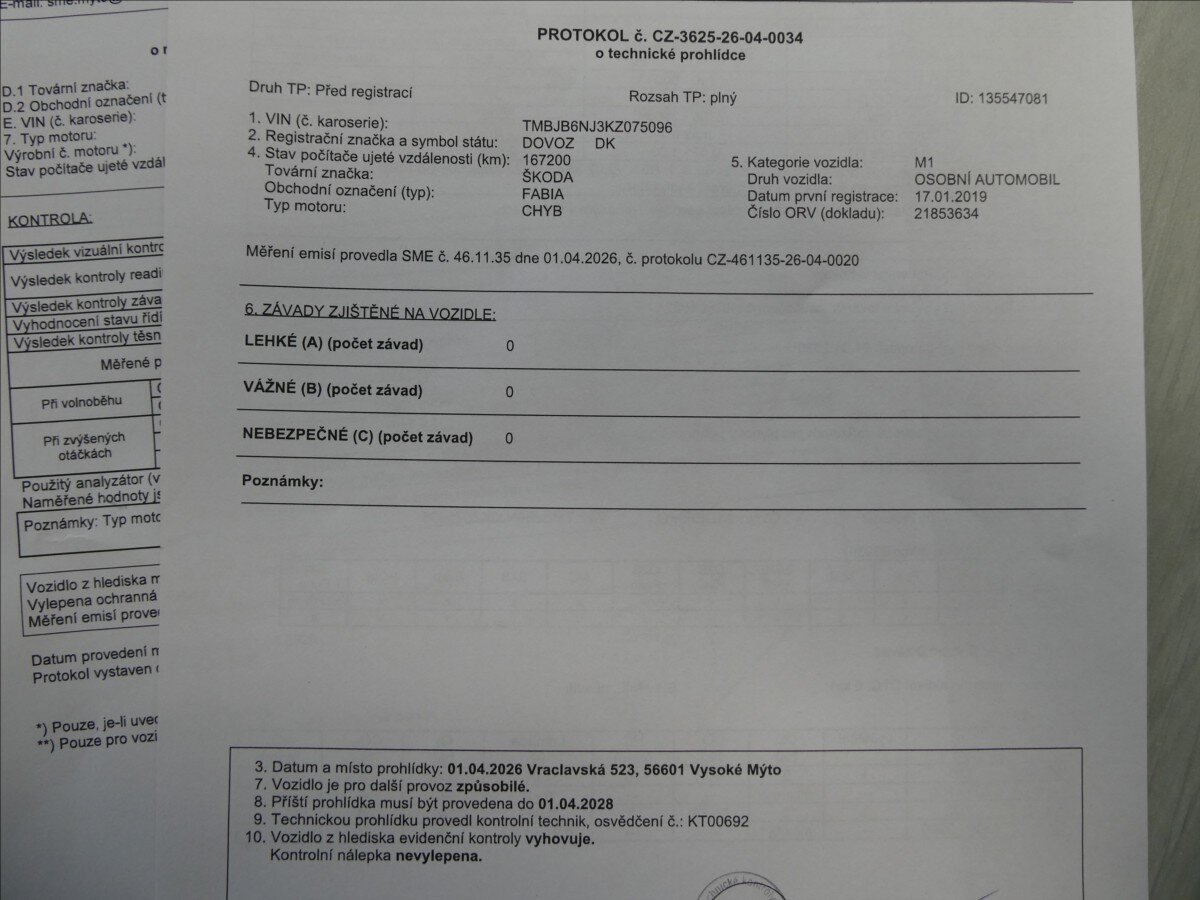 Škoda Fabia Kombi 999,0 55 kw