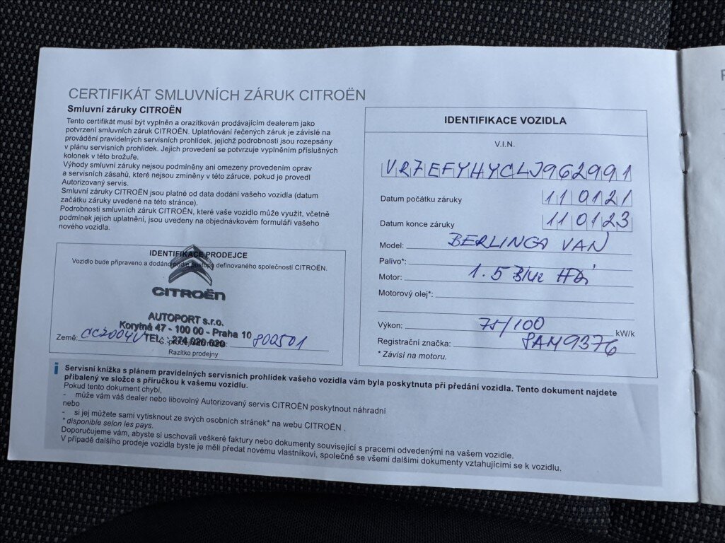 Citroën Berlingo Skříň 1,5 l 75 kw