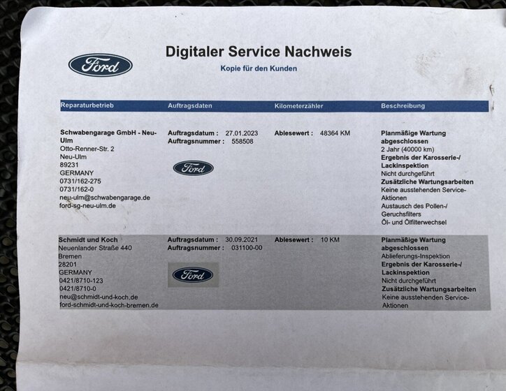 Ford Transit Custom Ostatní 2,0 l 960 kw