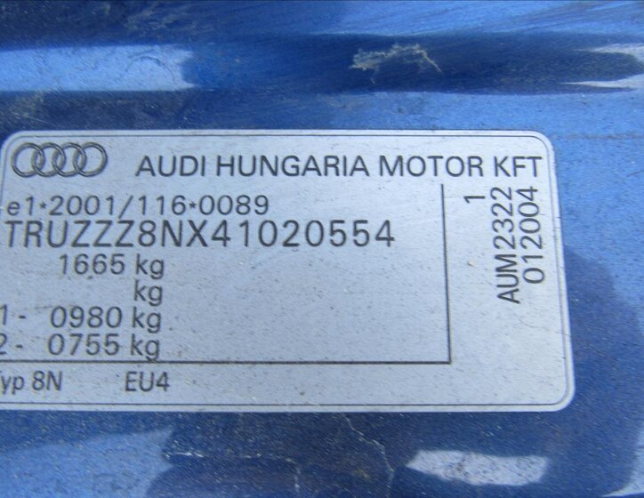 Audi TT Kupé 1,8 l 110 kw