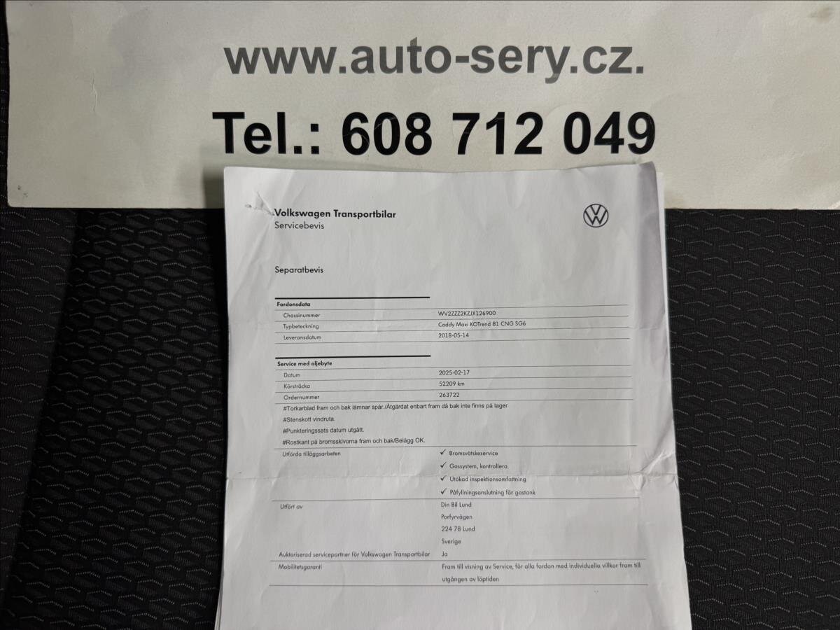 Volkswagen Caddy Kombi 1,4 l 81 kw