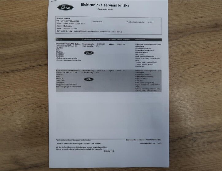 Ford Tourneo Custom Ostatní 2,0 l 136 kw