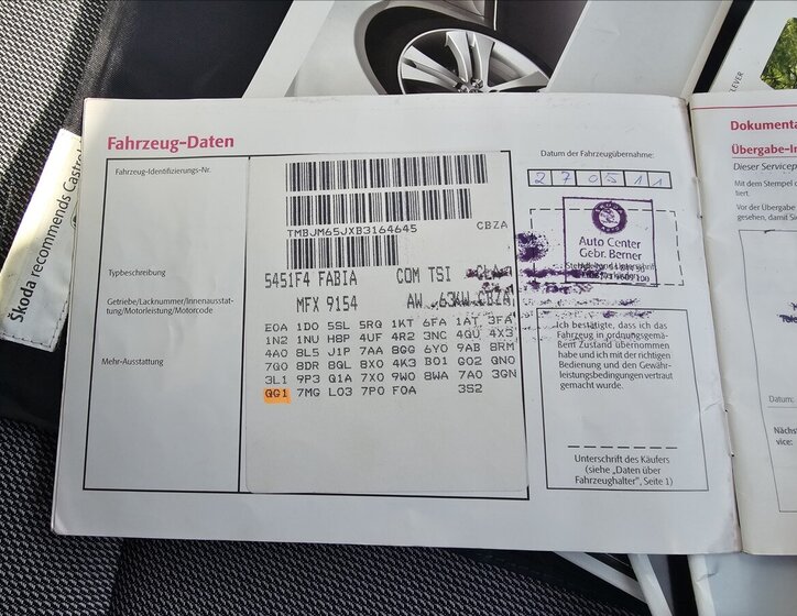 Škoda Fabia Kombi 1,2 l 63 kw