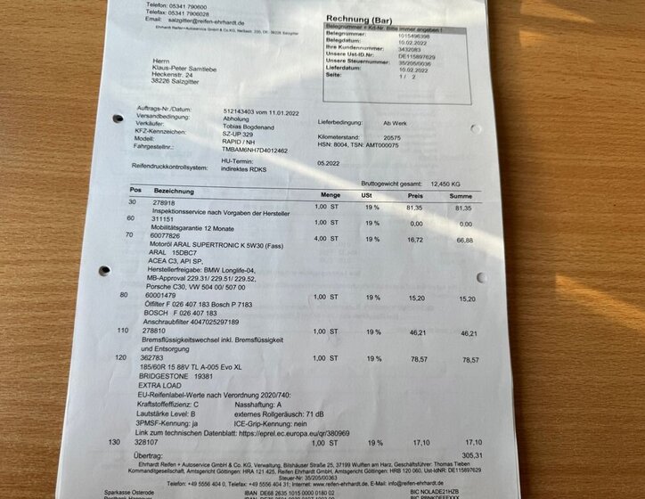 Škoda Rapid Sedan 1,2 l 63 kw