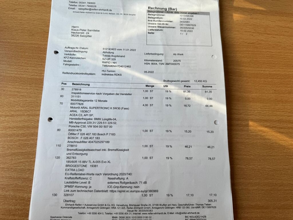 Škoda Rapid Sedan 1,2 l 63 kw