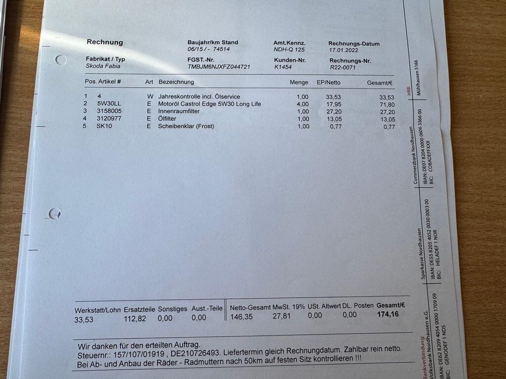 Škoda Fabia Kombi 1,2 l 66 kw