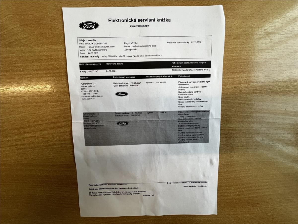 Ford Tourneo Courier Kombi 998,0 74 kw