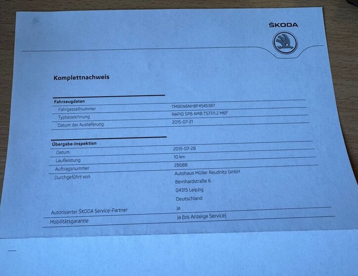 Škoda Rapid Hatchback 1,2 l 77 kw