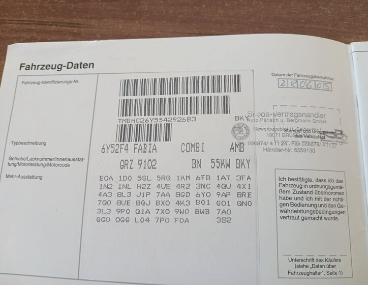 Škoda Fabia Kombi 1,4 l 55 kw