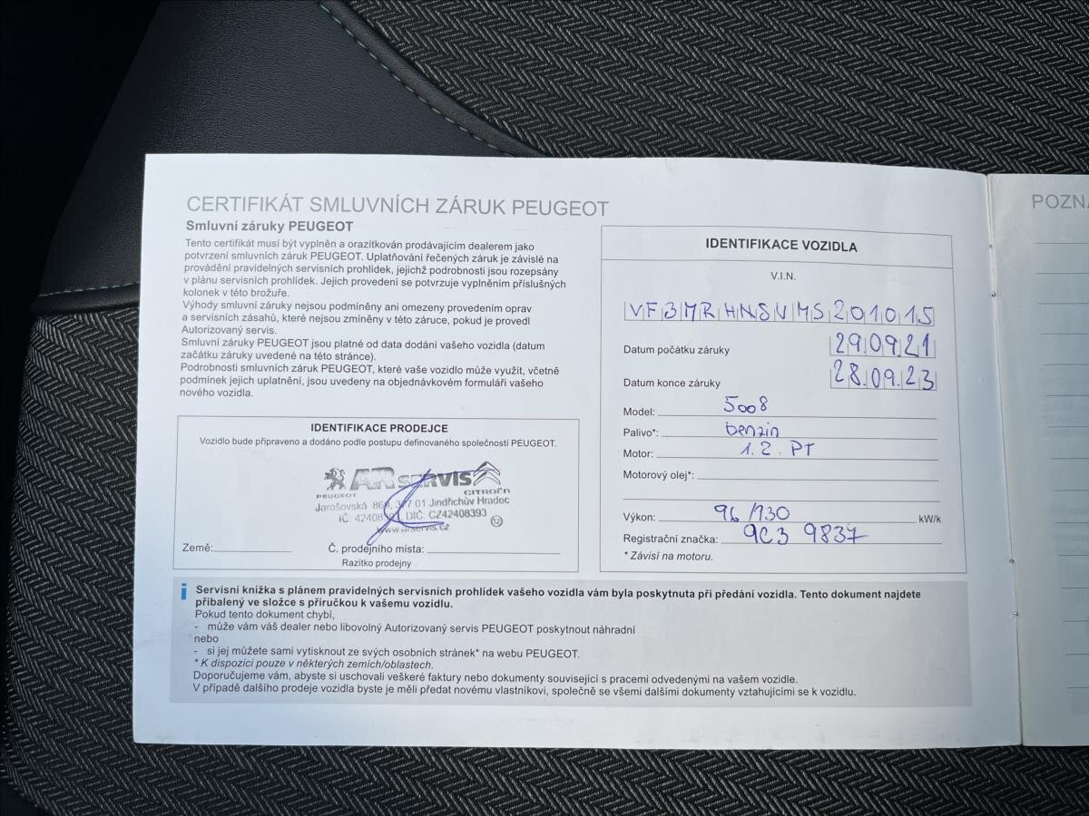 Peugeot 5008 SUV / Terénní 1,2 l 96 kw