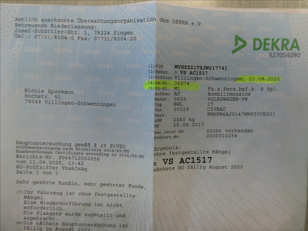 Volkswagen Touran MPV 1,2 l 81 kw