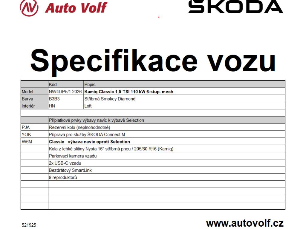 Škoda Kamiq SUV / Terénní 1,5 l 110 kw