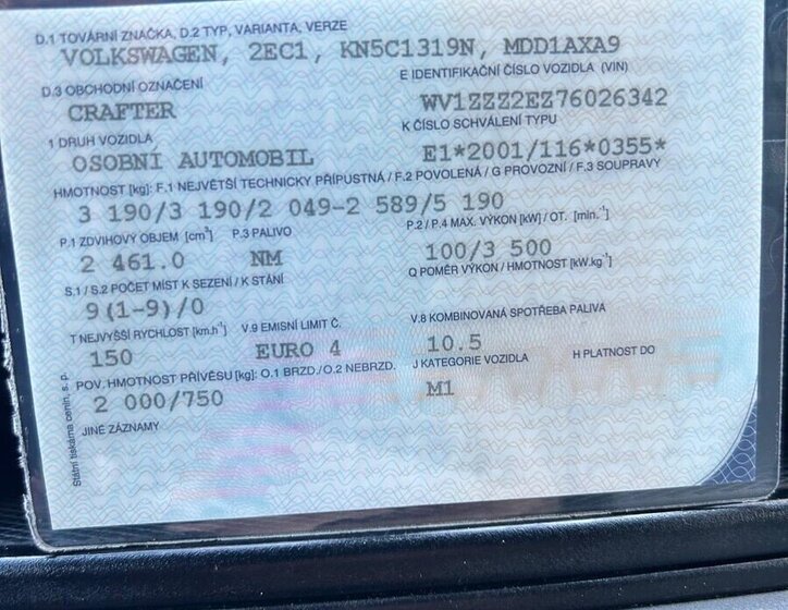 Volkswagen Crafter Ostatní 0,0 100 kw