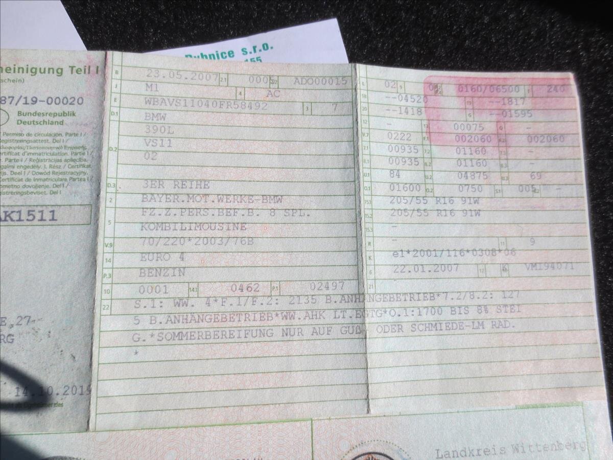 BMW Řada 3 Kombi 2,5 l 160 kw