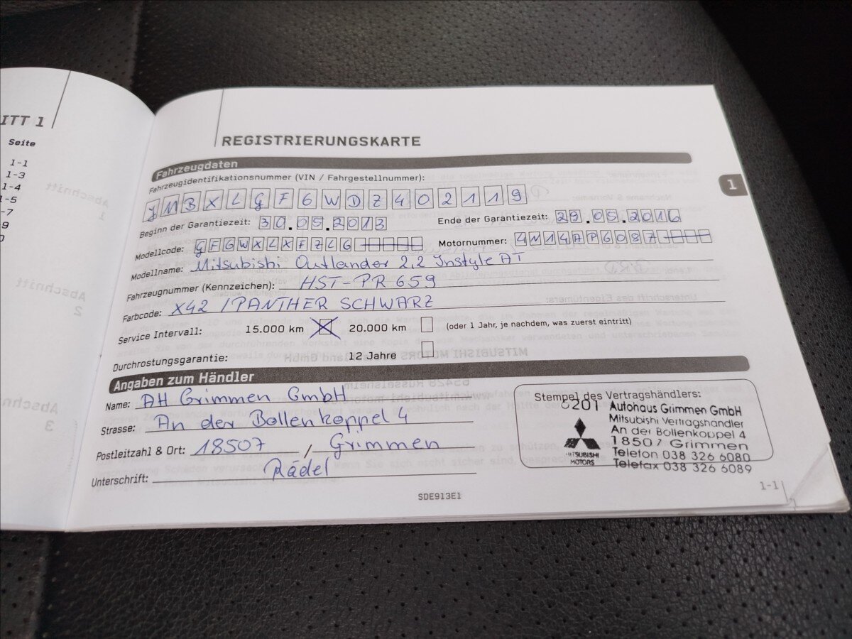 Mitsubishi Outlander SUV 2,3 l 110 kw