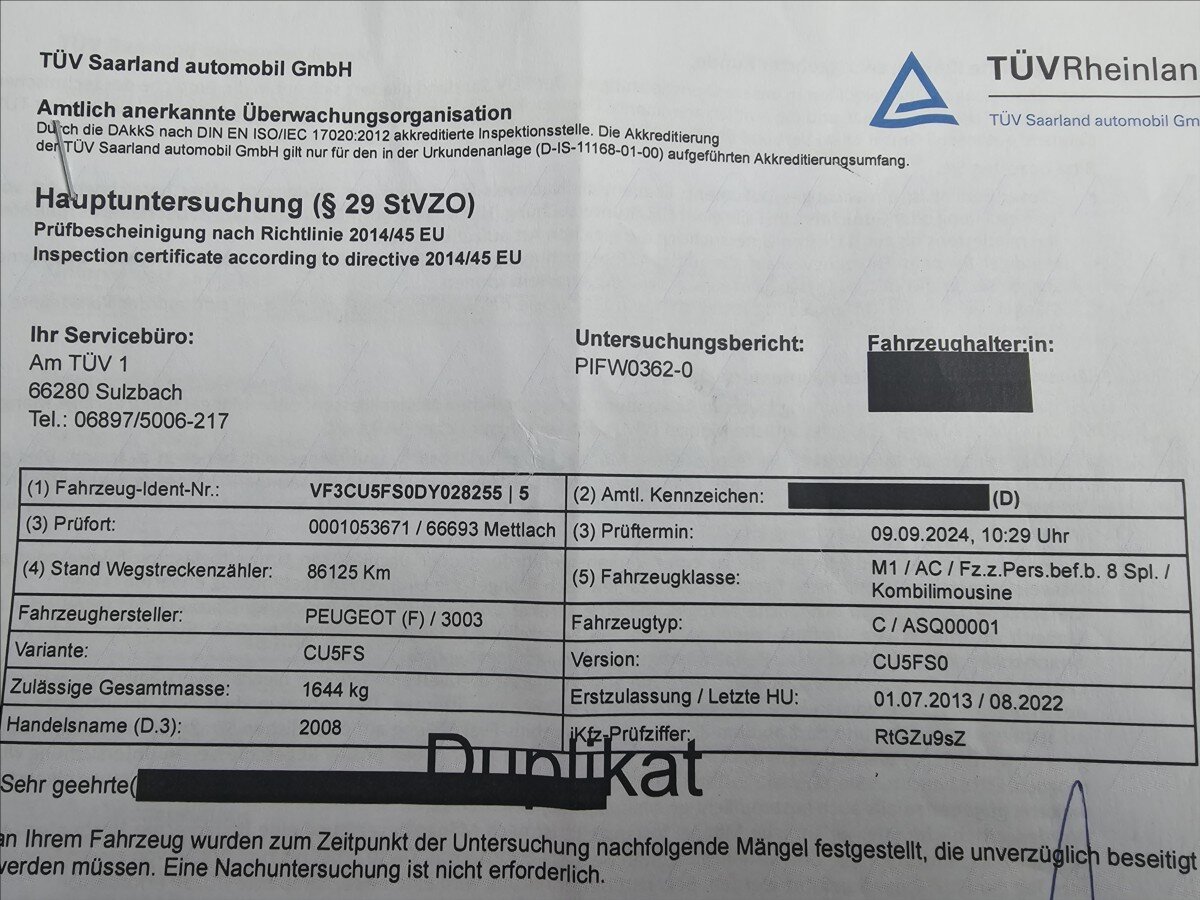 Peugeot 2008 Kombi 1,6 l 88 kw