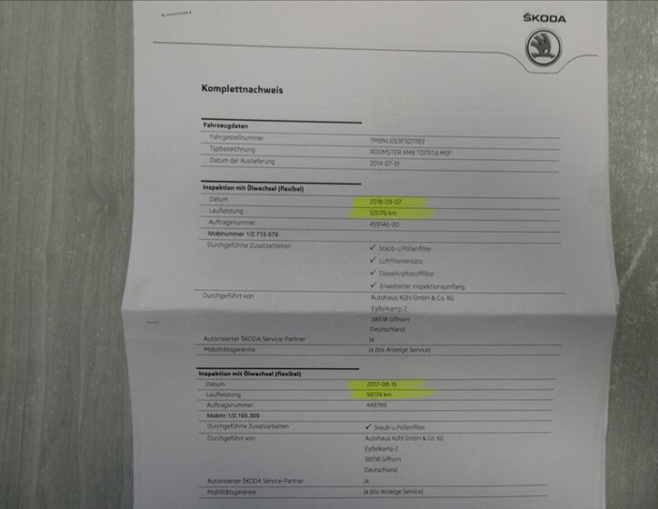 Škoda Roomster MPV 1,6 l 77 kw