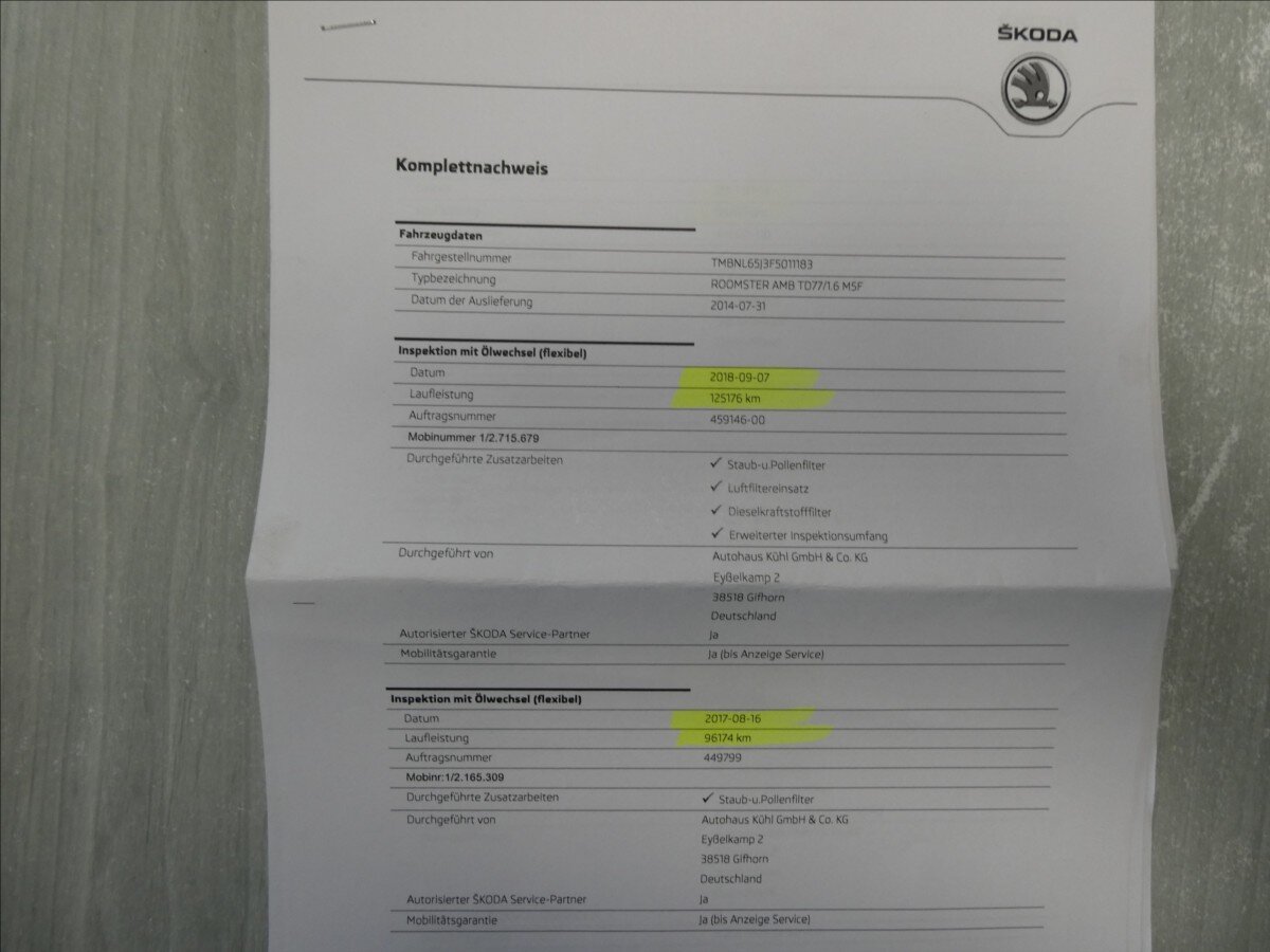 Škoda Roomster MPV 1,6 l 77 kw