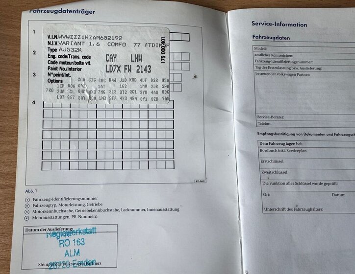Volkswagen Golf Kombi 1,6 l 77 kw